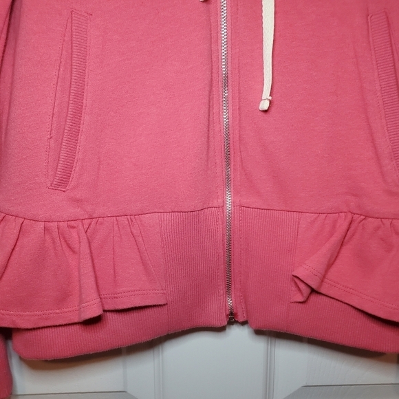 ANTHROPOLOGIE label SATURDAY SUNDAY coral hoodie Sz M - Picture 5 of 16